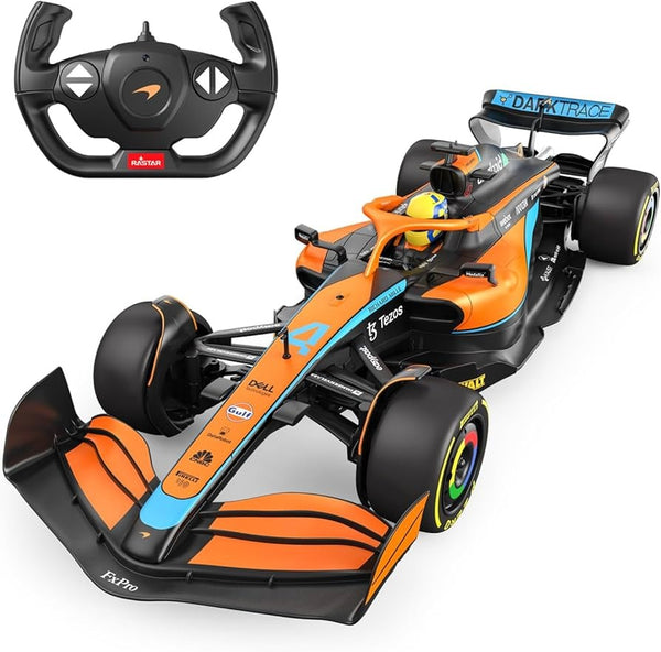 Rastar 1:18 Scale McLaren MCL36 Lando Norris #4 Remote Control Car, Official Formula 1 Team R/C Replica