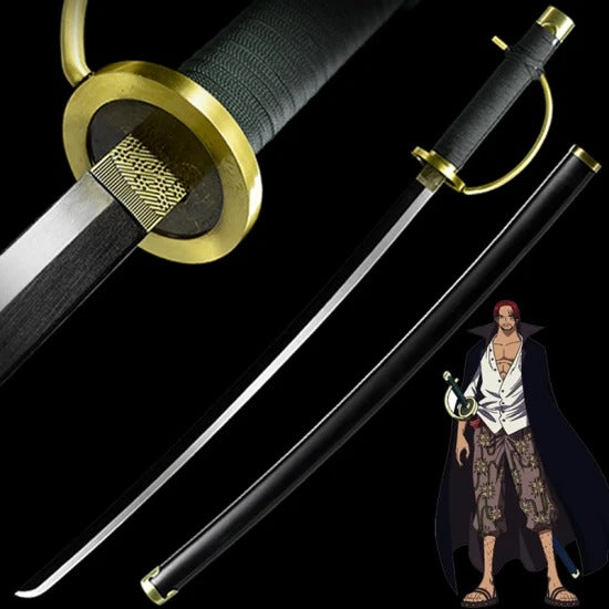 Luffy-Shanks Black 104cm Wooden Katana - Fully Assembled