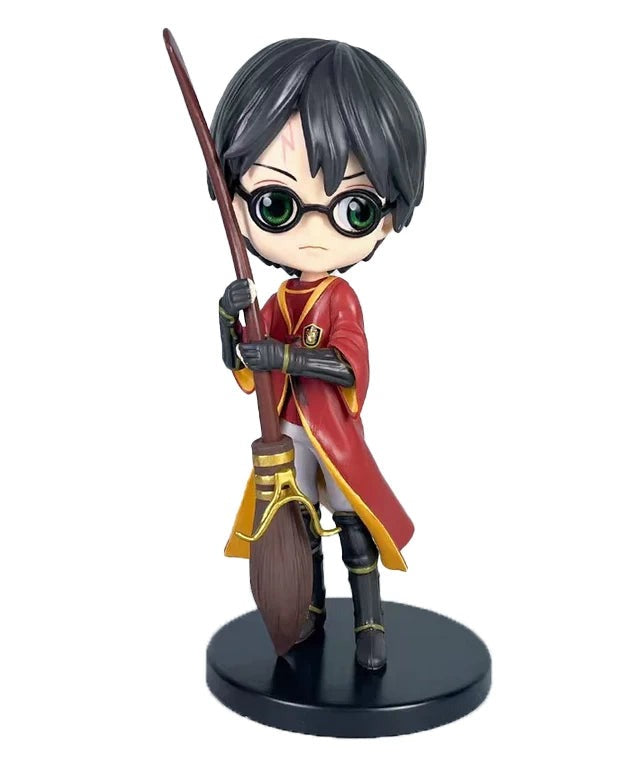 Harry Potter Action Figure with Broom Special Edition Action Figure for Car Dashboard, Decoration, Cake, Office Desk & Study Table (Pack of 1) (Height-22Cm)