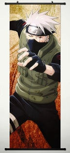 Kakashi Hatake Anime Wall Scroll Poster | Fabric Hanging Banner | Naruto Anime Decor By Collectibles Clan
