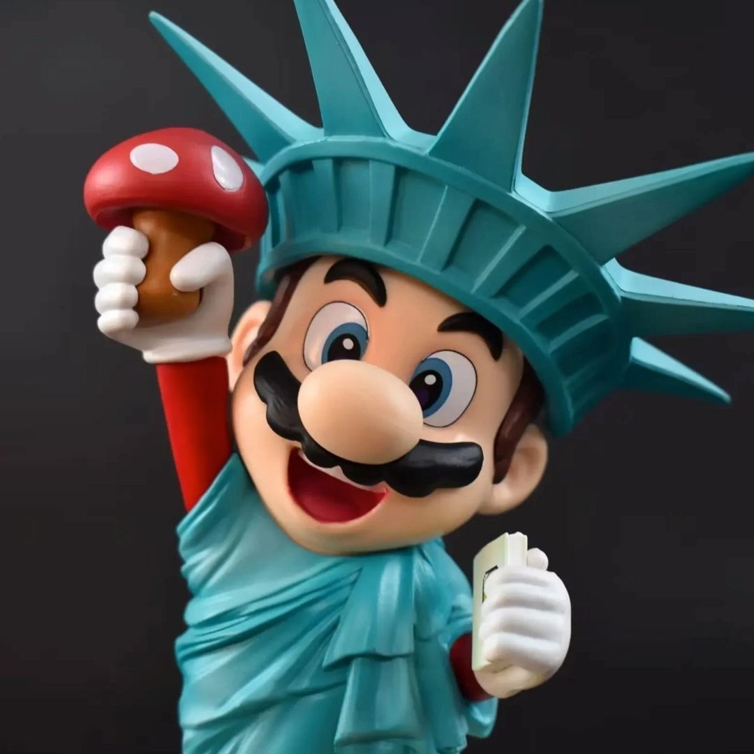 Super Mario Liberty Figure – PVC Crossover Collectible (19cm) - Collectibles clan