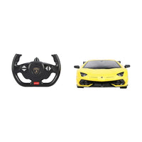 Rastar 1:14 Scale Lamborghini Aventador SVJ Remote Control Car, Licensed R/C Supercar with Scissor Doors and High-Gloss Finish