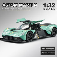 1:32 Scale Aston Martin Valkyrie AMR Pro Die-cast Model, High-Performance Track Car Replica with Aerodynamic Wings