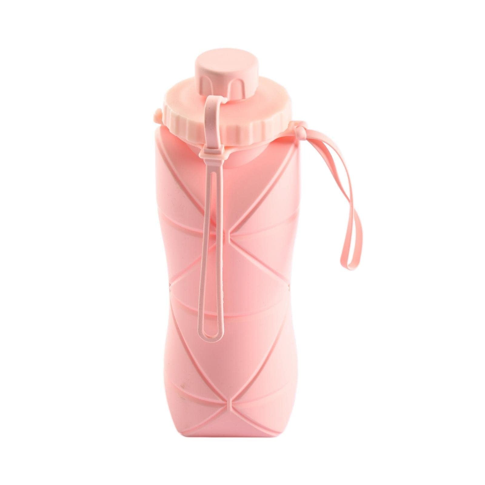 Silicone Folding Collapsible 700ml Water Bottle Expandable & Foldable Light Weight