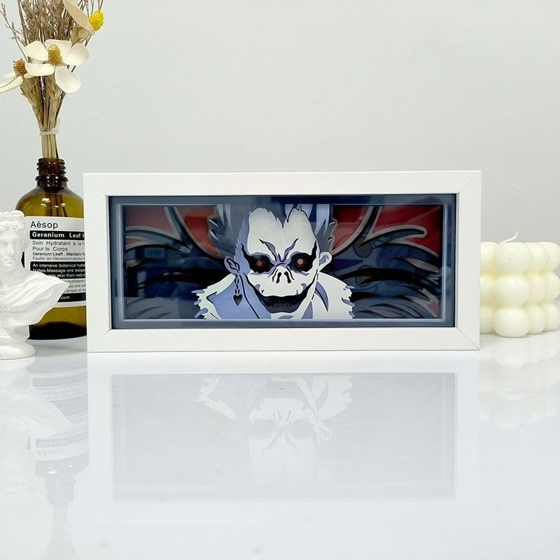Deatnote A 3D rectangular Lamp Death Note RYUK Light Box Shinigami Ryuk 3D Lamp Box Light Lamp Night Light Death Note