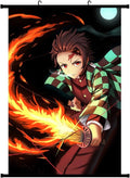 Demon Slayer Anime Poster Scroll Anime Tanjiro firecut Wall Art Pictures Hanging Aesthetic Room Decor Canvas HD Printed Frame Canvas Painting 40 x 60 cm16 x 24 Inches