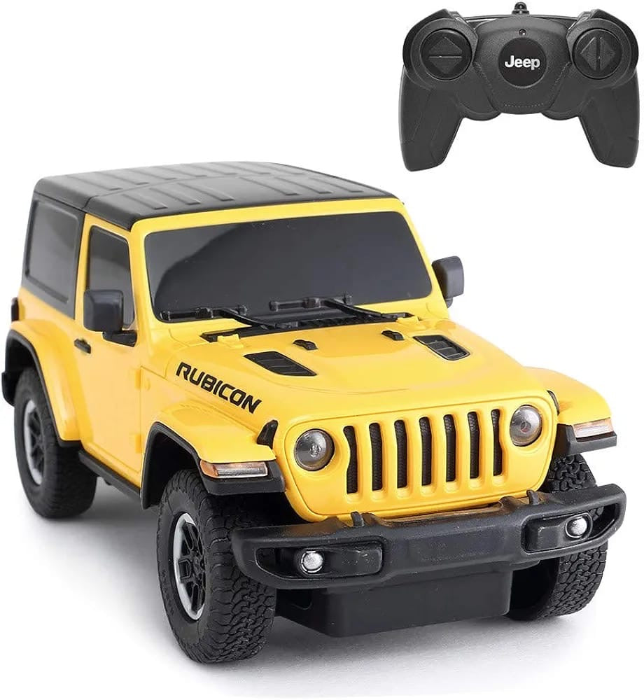 Rastar 1:24 Scale Jeep Wrangler Rubicon Remote Control Car, Licensed Off-Road 4x4 R/C SUV Model with Authentic Detailing