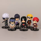 Collectibles clan : Naruto 6 F Action Figure Limited Edition for Car Dashboard, Decoration, Cake, Office Desk & Study Table (10cm)(Pack of 6)