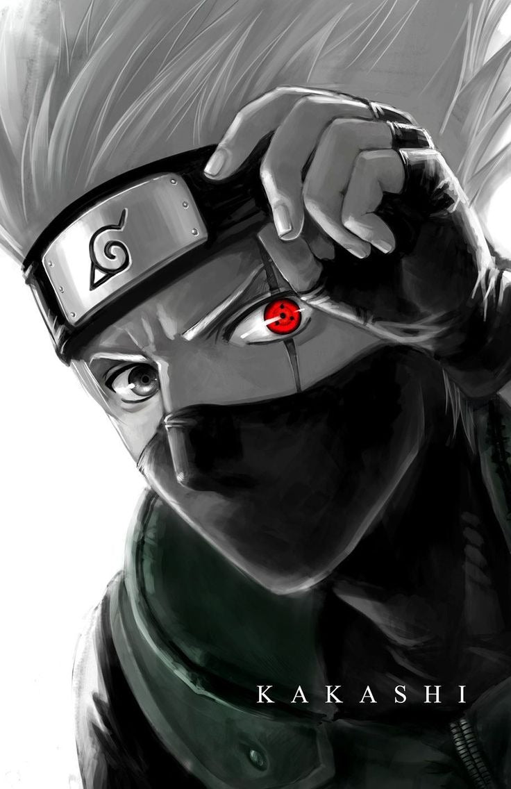 Anime Naruto Kakashi Poster Hanging Wall Scroll by Collectiblesclan