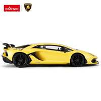 Rastar 1:14 Scale Lamborghini Aventador SVJ Remote Control Car, Licensed R/C Supercar with Scissor Doors and High-Gloss Finish