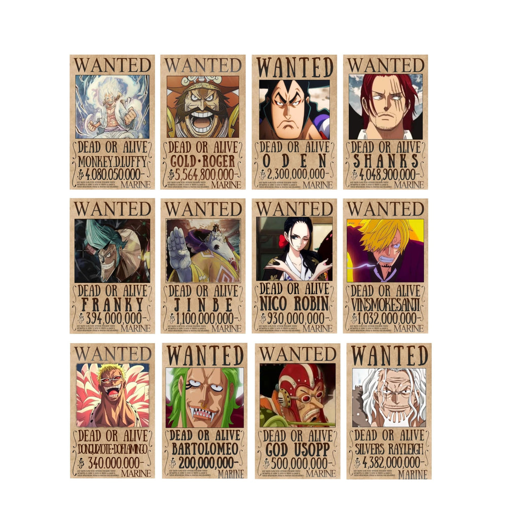 Plastic PVC Fridge Magnet One Piece Shanks Crew 10pc Magnet Set