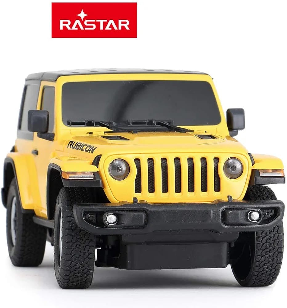 Rastar 1:24 Scale Jeep Wrangler Rubicon Remote Control Car, Licensed Off-Road 4x4 R/C SUV Model with Authentic Detailing