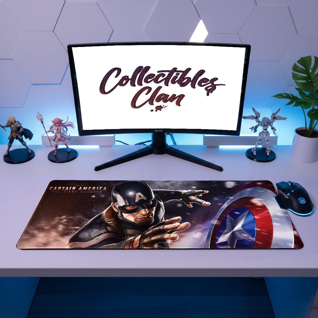 Captain America Shield XXL Gaming Art Mouse Pad Desk Mat 80cm x 30cm