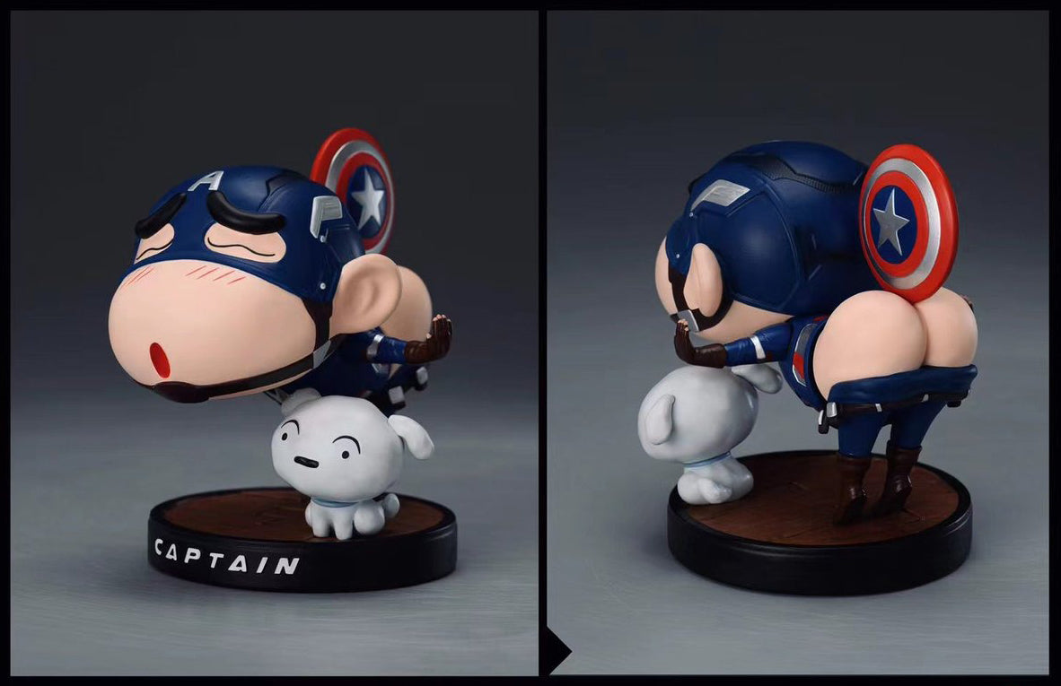 Captain America Shinchan blister pack Premium PVC Collectible figure