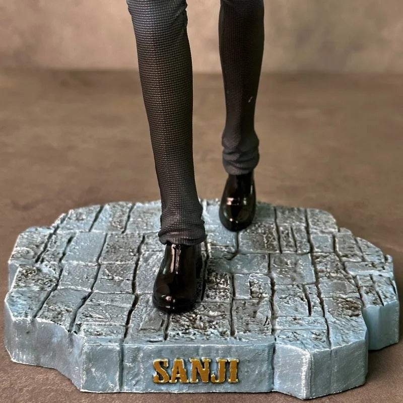 35CM 0ne Piece Vinsmoke Sanji Figurine Suit Blackfoot Shankies Figure Statue PVC Collection Decorative Toy Gifts