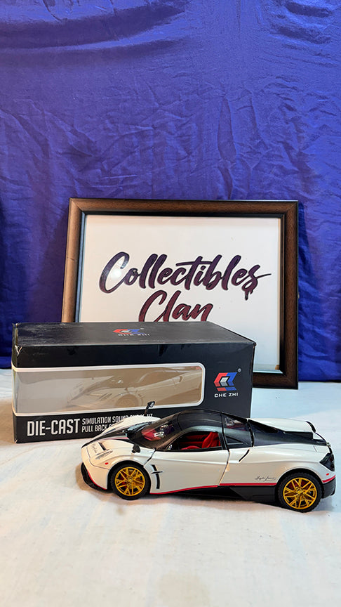 1:24 Scale Pagani Huayra BC Alloy Die-cast Model Car, Hypercar Replica with Opening Gullwing Doors and Realistic Engine Sound Realistic Model Gift for Kids, Boys & Diecast Collectors