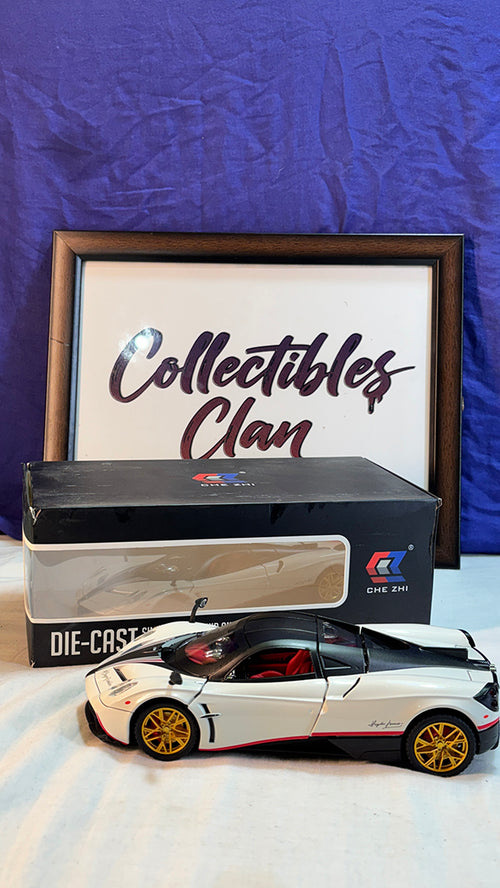 1:24 Scale Pagani Huayra BC Alloy Die-cast Model Car, Hypercar Replica with Opening Gullwing Doors and Realistic Engine Sound Realistic Model Gift for Kids, Boys & Diecast Collectors