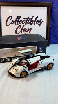 1:24 Scale Pagani Huayra BC Alloy Die-cast Model Car, Hypercar Replica with Opening Gullwing Doors and Realistic Engine Sound Realistic Model Gift for Kids, Boys & Diecast Collectors