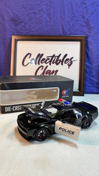 1:24 Scale Interceptor Police Cruiser Alloy Die-cast Model, High-Detail Police Car with Siren Sounds and Flashing LED Lights Realistic Model Gift for Kids, Boys & Diecast Collectors