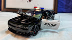 1:24 Scale Interceptor Police Cruiser Alloy Die-cast Model, High-Detail Police Car with Siren Sounds and Flashing LED Lights Realistic Model Gift for Kids, Boys & Diecast Collectors