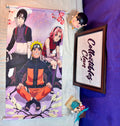 Naruto Team 7 Anime Wall Scroll Poster | Fabric Hanging Banner | Anime Room Decor By Collectibles Clan