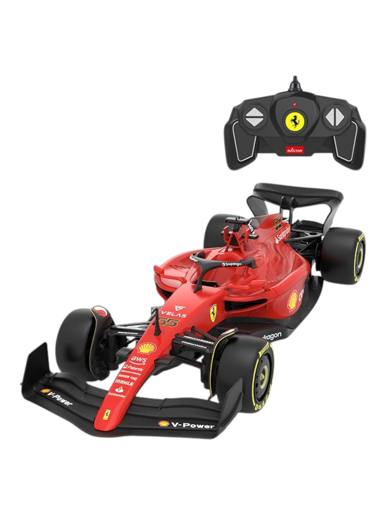 Rastar 1:18 Scale Ferrari F1-75 Charles Leclerc #16 Remote Control Car, Licensed Formula 1 R/C Model for Racing Fans