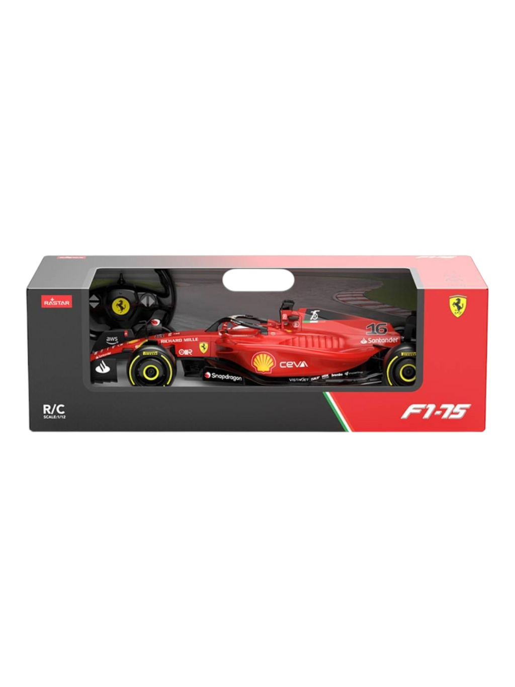 Rastar 1:18 Scale Ferrari F1-75 Charles Leclerc #16 Remote Control Car, Licensed Formula 1 R/C Model for Racing Fans