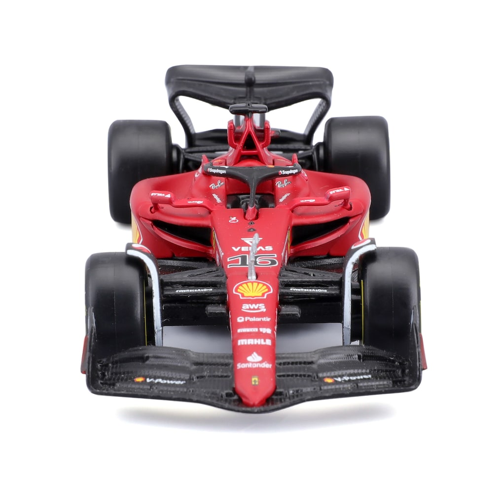Bburago 1:43 Scale Ferrari F1-75 Charles Leclerc #16 Die-cast Model Car, Official Formula 1 Racing Series Replica with Display Base