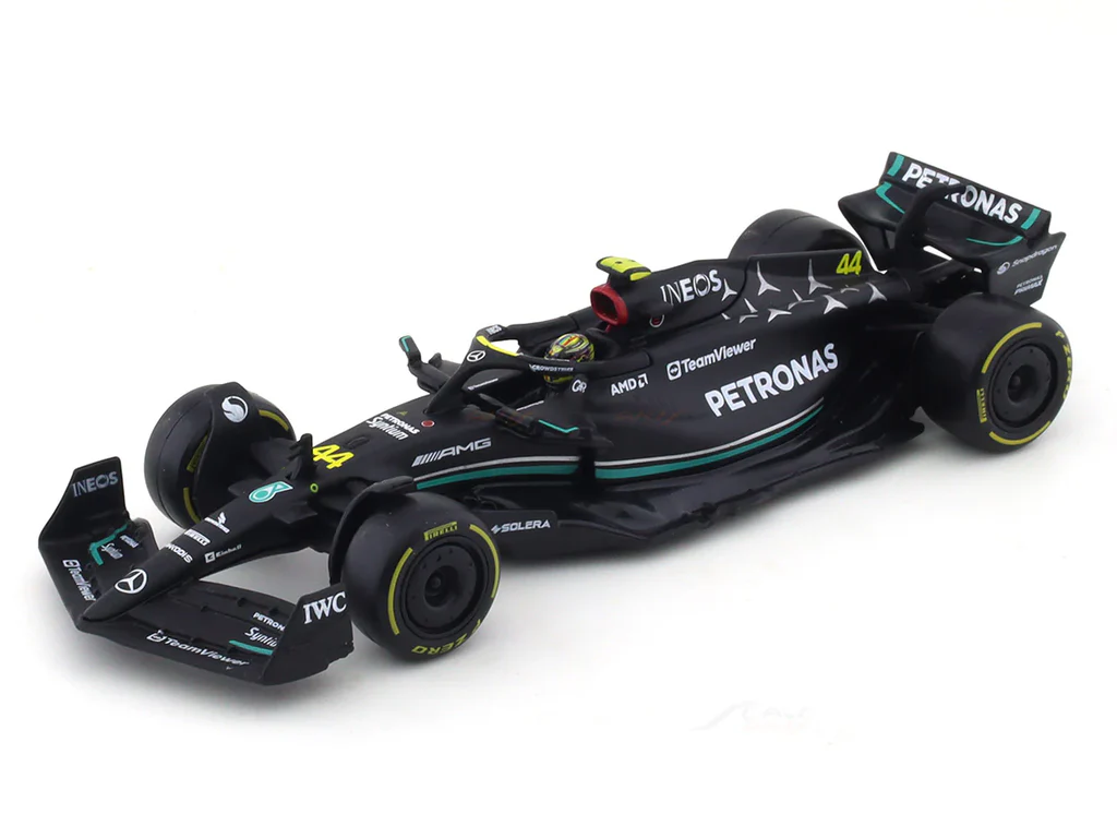 Bburago 1:43 Scale Mercedes-AMG F1 W14 Lewis Hamilton #44 Die-cast Car, Licensed Formula 1 Collector's Edition Model