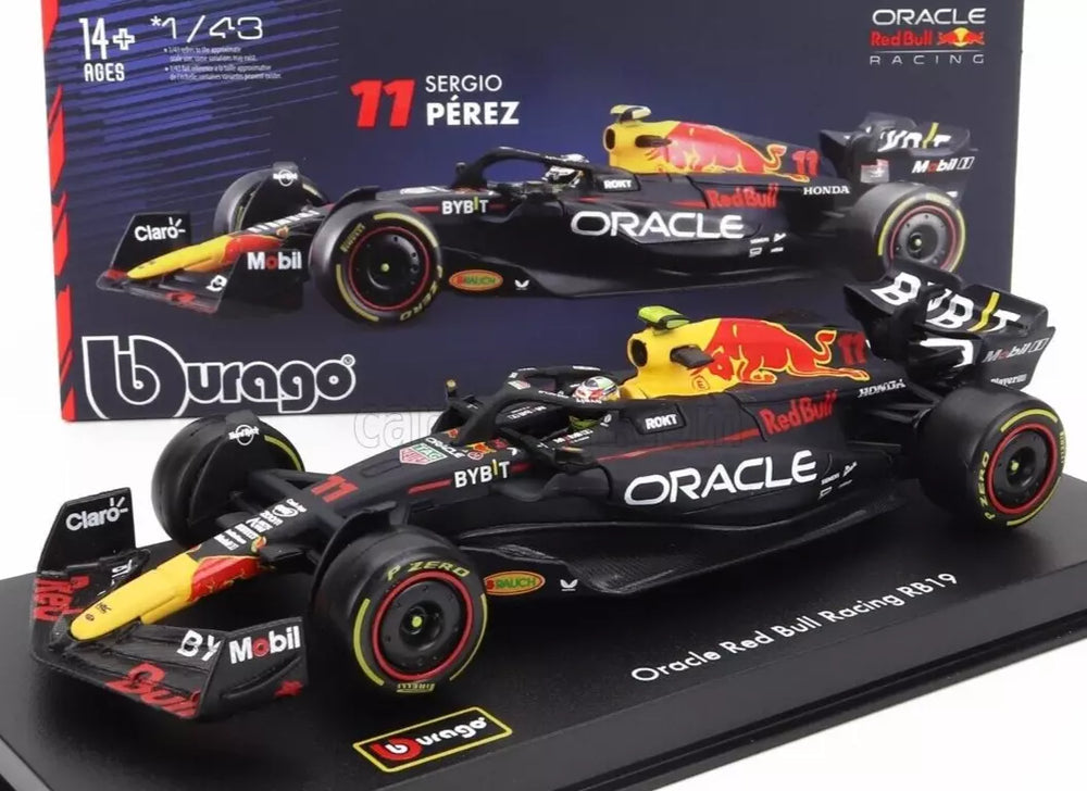 Bburago 1:43 Scale Red Bull Racing RB19 Sergio Perez #11 Die-cast Model, Official F1 Formula 1 Team Collector Item