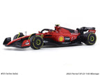 Bburago 1:43 Scale Ferrari SF-23 Carlos Sainz #55 Die-cast Model Car, Official F1 Licensed Racing Car with Display Stand