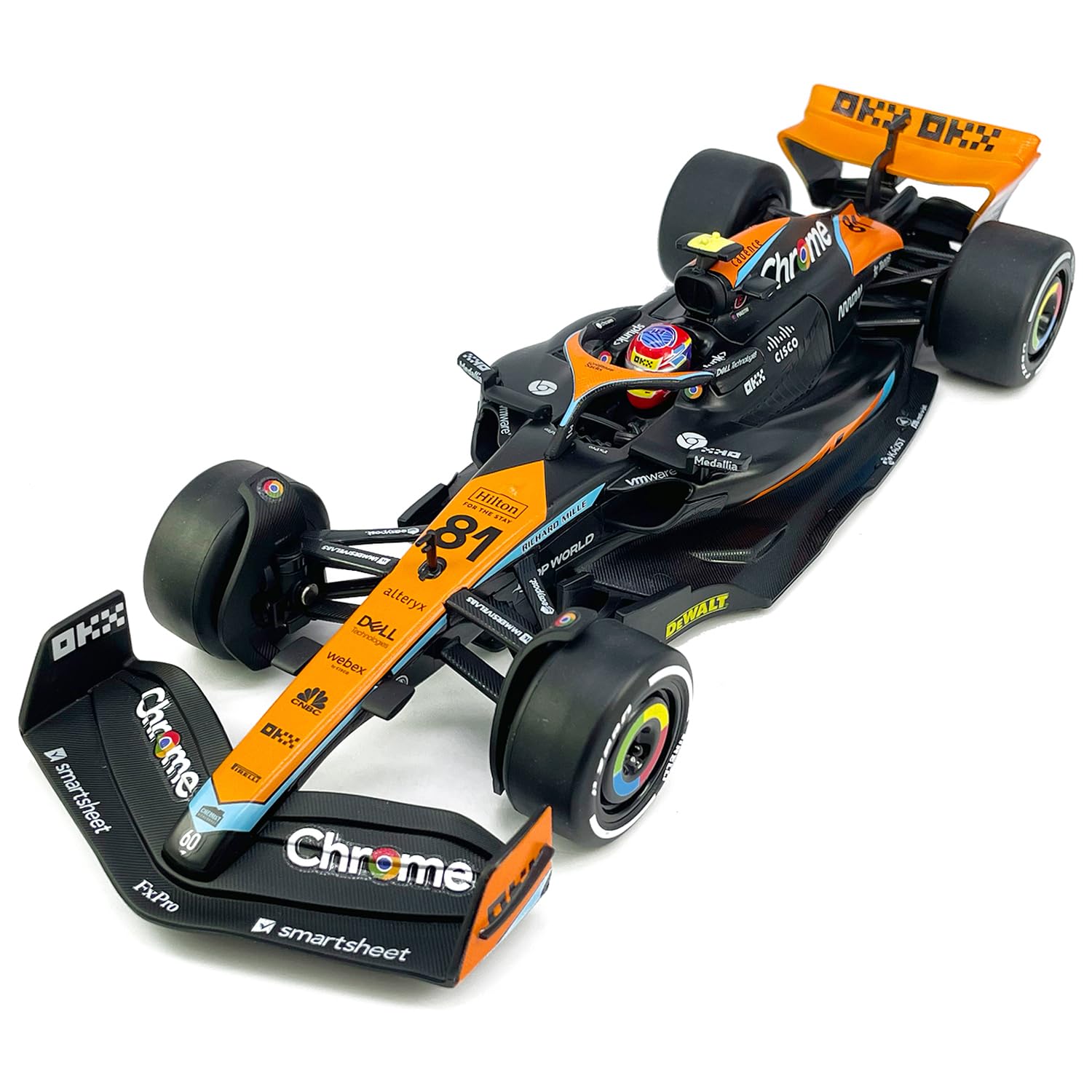 CCA 1:24 Scale McLaren F1 MCL60 Oscar Piastri #81 Large Die-cast Model Car, Professional Grade F1 Racing Replica