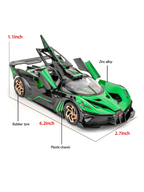 1:32 Scale Bugatti Bolide "Fire Meteor" Alloy Die-cast Model, Track-Only Hypercar Replica with Lights and Racing Sound
