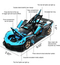 1:32 Scale Bugatti Bolide "Fire Meteor" Alloy Die-cast Model, Track-Only Hypercar Replica with Lights and Racing Sound
