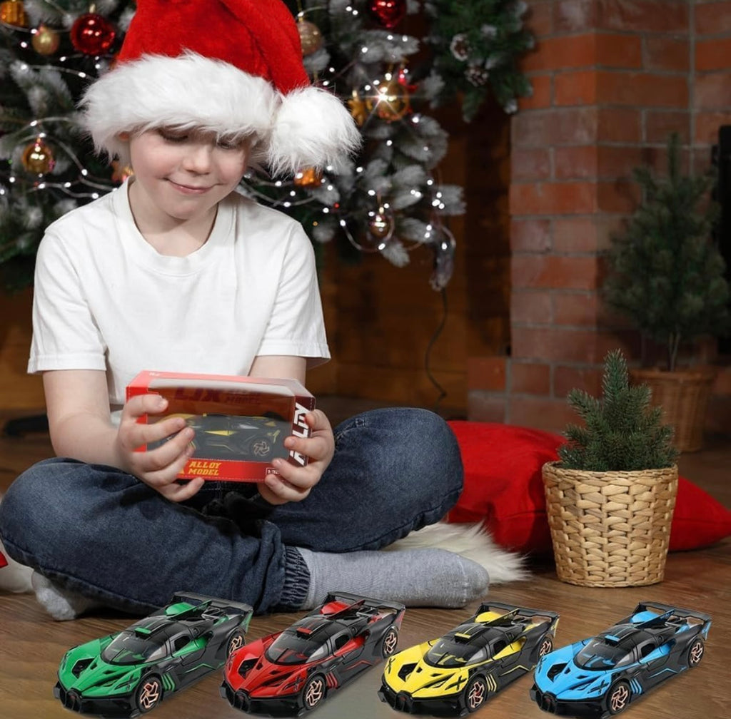 1:32 Scale Bugatti Bolide "Fire Meteor" Alloy Die-cast Model, Track-Only Hypercar Replica with Lights and Racing Sound