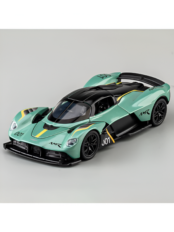 1:32 Scale Aston Martin Valkyrie AMR Pro Die-cast Model, High-Performance Track Car Replica with Aerodynamic Wings