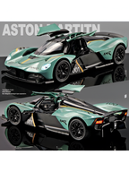 1:32 Scale Aston Martin Valkyrie AMR Pro Die-cast Model, High-Performance Track Car Replica with Aerodynamic Wings
