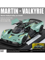 1:32 Scale Aston Martin Valkyrie AMR Pro Die-cast Model, High-Performance Track Car Replica with Aerodynamic Wings