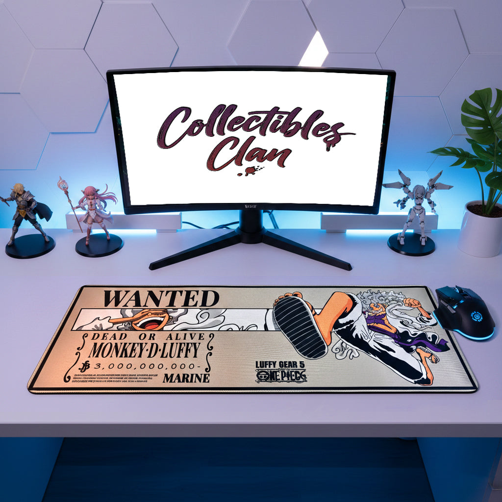 Luffy Gear 5 "God Form" XXL Gaming Art Mouse Pad Desk Matt 80cm x 30cm