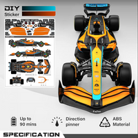Rastar 1:18 Scale McLaren MCL36 Lando Norris #4 Remote Control Car, Official Formula 1 Team R/C Replica