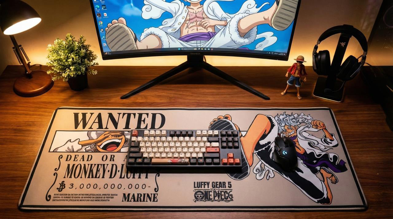 Luffy Gear 5 "God Form" XXL Gaming Art Mouse Pad Desk Matt 80cm x 30cm