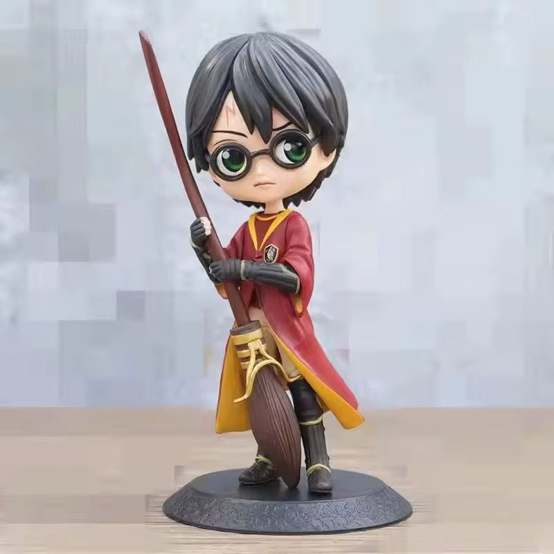 Harry Potter Action Figure with Broom Special Edition Action Figure for Car Dashboard, Decoration, Cake, Office Desk & Study Table (Pack of 1) (Height-22Cm)