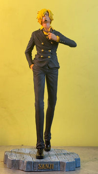 35CM 0ne Piece Vinsmoke Sanji Figurine Suit Blackfoot Shankies Figure Statue PVC Collection Decorative Toy Gifts