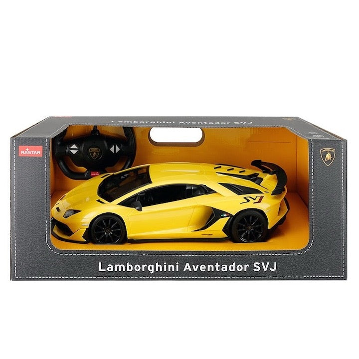 Rastar 1:14 Scale Lamborghini Aventador SVJ Remote Control Car, Licensed R/C Supercar with Scissor Doors and High-Gloss Finish