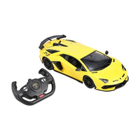 Rastar 1:14 Scale Lamborghini Aventador SVJ Remote Control Car, Licensed R/C Supercar with Scissor Doors and High-Gloss Finish