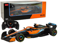 Rastar 1:18 Scale McLaren MCL36 Lando Norris #4 Remote Control Car, Official Formula 1 Team R/C Replica