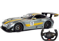 Rastar 1:14 Scale Mercedes-AMG GT3 Remote Control Car, Red Racing Edition R/C Supercar with Working Lights, Official Licensed Toy