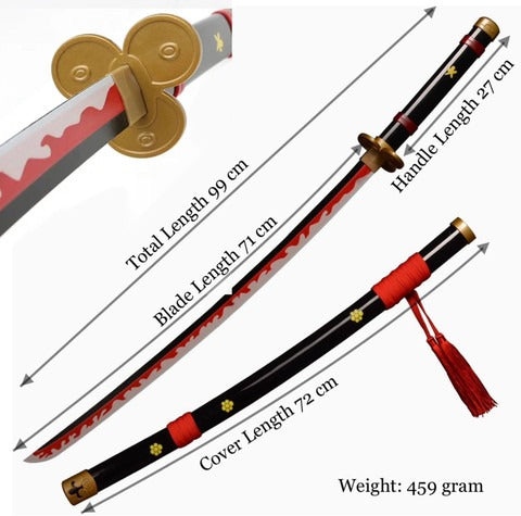 Zoro Cosplay LED Katana [104 cm] | Wooden Practice Swords [ Zoro Inspired ]