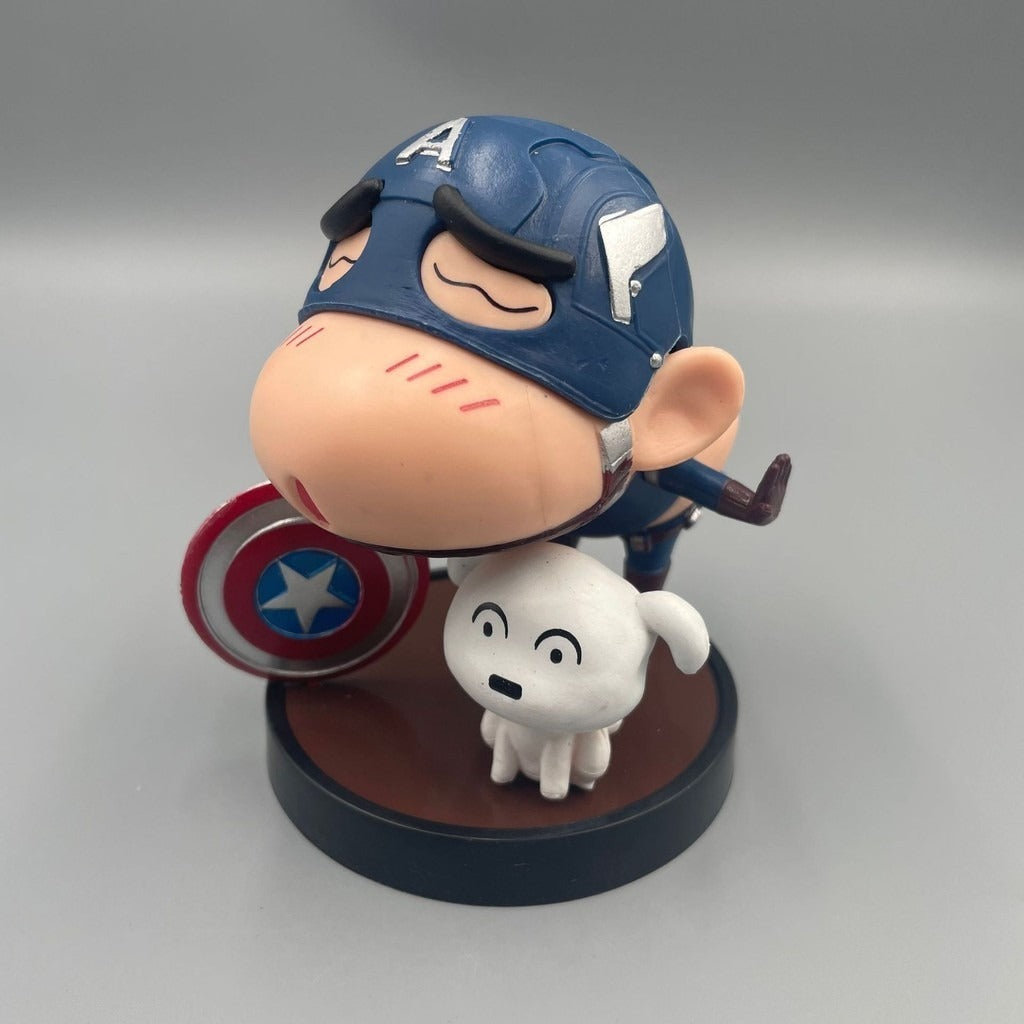 Captain America Shinchan blister pack Premium PVC Collectible figure