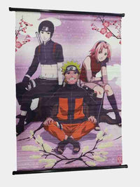 Naruto Team 7 Anime Wall Scroll Poster | Fabric Hanging Banner | Anime Room Decor By Collectibles Clan